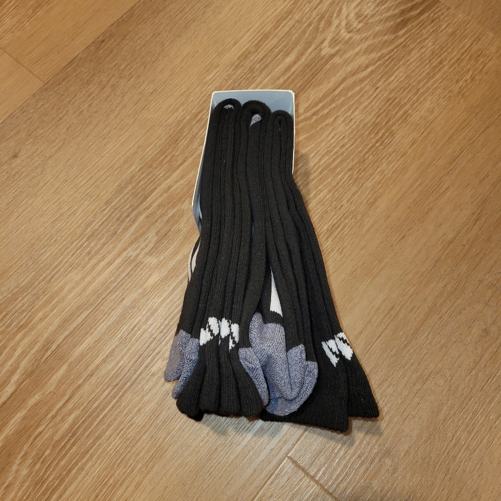 Adidas Adult Mens Cushioned AeroReady Crew Socks 3 Pairs Black Size 6-12 New - Picture 2 of 6